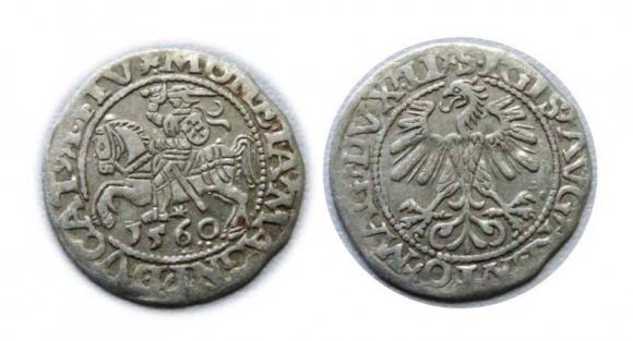 Półgrosz 1560 Zygmunt II August Wilno (1)