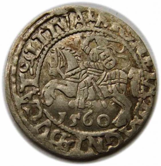 Półgrosz 1560 Zygmunt II August Wilno (1)