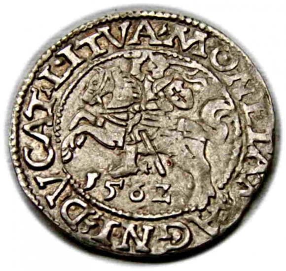 Półgrosz 1562 Zygmunt II August Wilno (1)