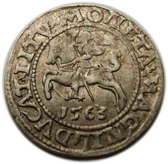 Półgrosz 1563 Zygmunt II August Wilno (1)