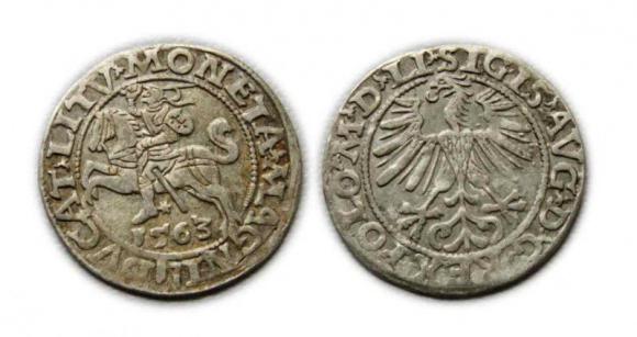 Półgrosz 1563 Zygmunt II August Wilno (1)