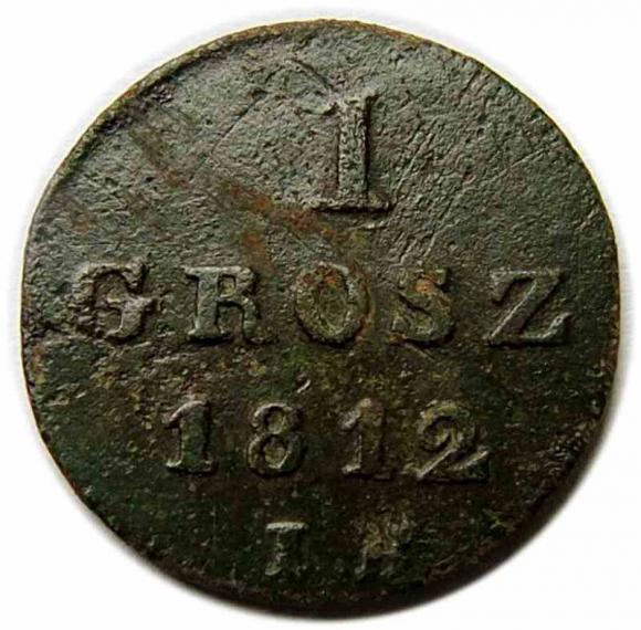 1 grosz 1812 Księstwo Warszawskie (1)