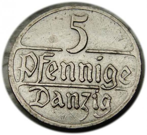 5 fenigów 1923 Wolne Miasto Gdańsk (1)