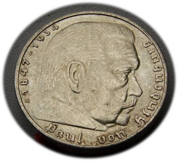 5 marek 1936 A Paul von Hindenburg / orzeł pruski Berlin (1)