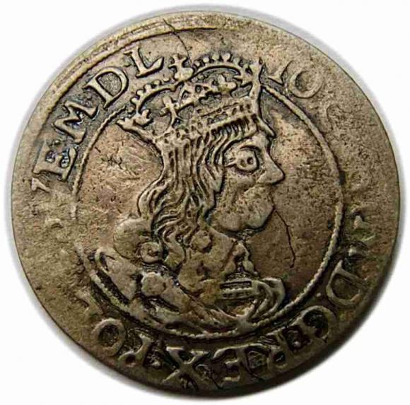 Szóstak 1662 Jan Kazimierz Kraków (1)