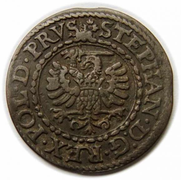 Szeląg 1584 Stefan Batory Gdańsk (2)