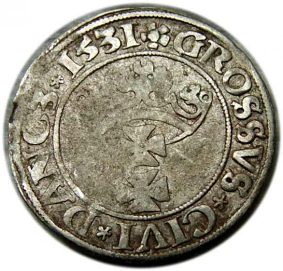 Grosz 1531 Zygmunt I Stary Gdańsk (2)