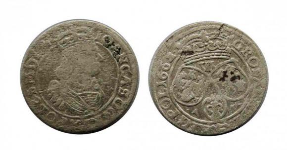 Szóstak 1662 Jan Kazimierz Kraków (1)