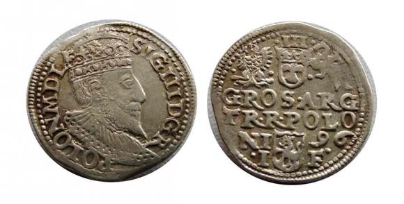 Trojak 1596 Zygmunt III Waza Olkusz (1)