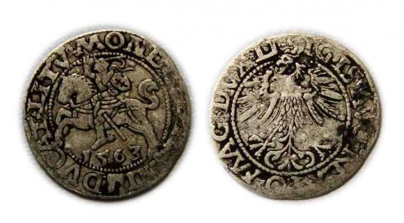 Półgrosz 1563 Zygmunt II August Wilno (1)