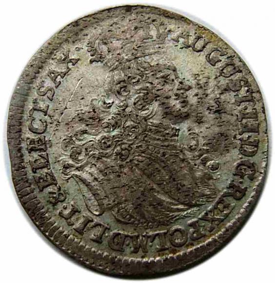 Szóstak 1702 August II Mocny Sas Lipsk (1)