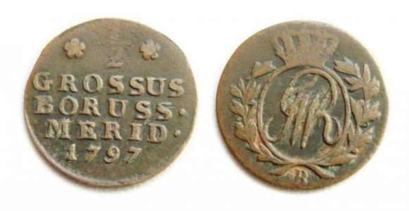 Półgrosz 1797 Fryderyk Wilhelm II Prusy Południowe Wrocław (1)