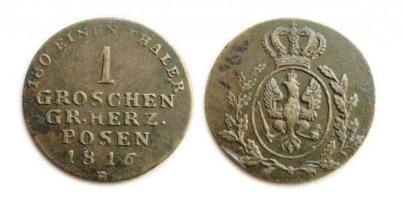 Grosz 1816 Wielkie Księstwo Poznańskie Wrocław (1)