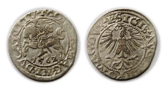 Półgrosz 1562 Zygmunt II August Wilno (1)