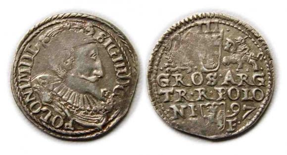 Trojak 1597 Zygmunt III Waza Olkusz (1)
