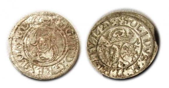Szeląg 1624 Zygmunt III Waza Wilno (1)