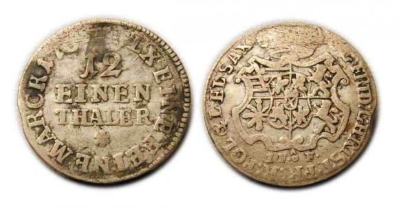 1/12 talara 1763 Fryderyk Chrystian Lipsk (1)