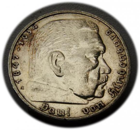 5 marek 1935 Paul von Hindenburg / orzeł pruski Berlin (1)