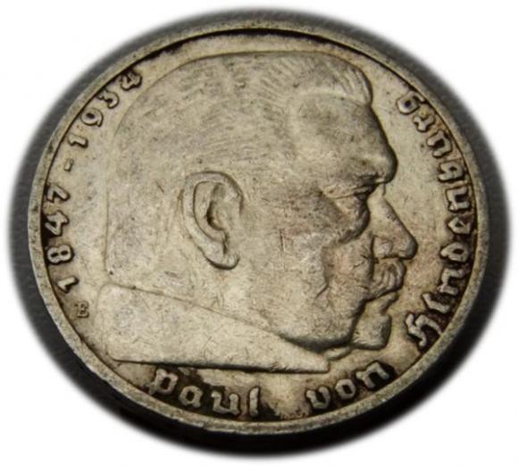 5 marek 1935 Paul von Hindenburg / orzeł pruski Drezno (1)