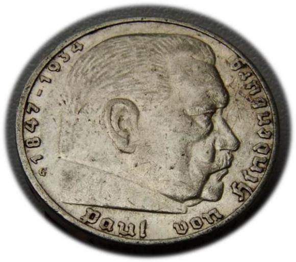5 marek 1935 G Paul von Hindenburg / orzeł pruski Karlsruhe (1)