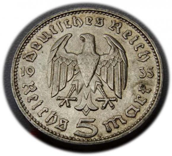 5 marek 1935 J Paul von Hindenburg / orzeł pruski Hamburg (2)