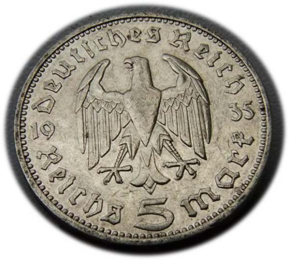 5 marek 1935 J Paul von Hindenburg / orzeł pruski Hamburg (2)