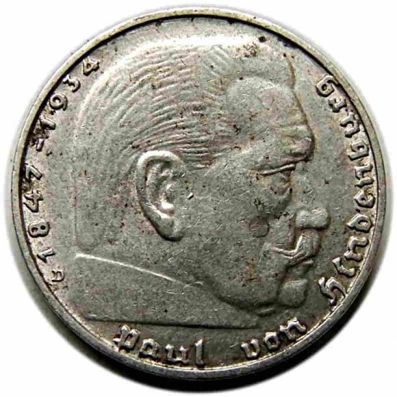 2 marki 1937 Paul von Hindenburg Monachium D (1)