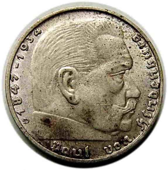 2 marki 1938 D Paul von Hindenburg Monachium (1)