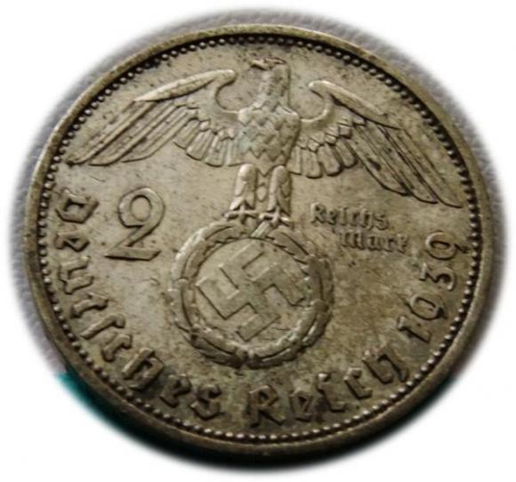 2 marki 1939 Paul von Hindenburg / swastyka Berlin (2)