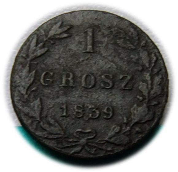 1 grosz 1839 Mikołaj I Romanow b. Królestwo Polskie Warszawa (1)