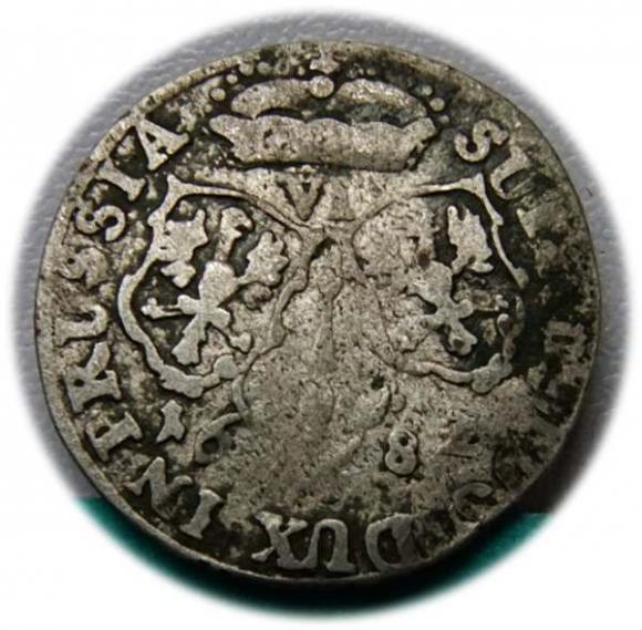 Szóstak 1682 Fryderyk Wilhelm Królewiec Prusy (2)