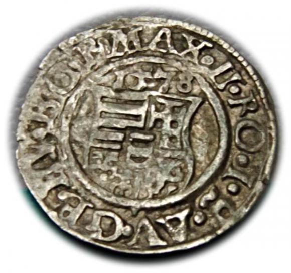 Denar 1578 Maksymilian II Habsburg Węgry (2)