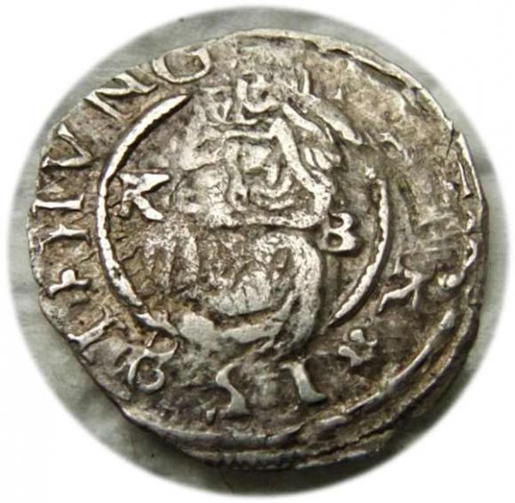 Denar 1581 Rudolf II Habsburg Węgry (1)