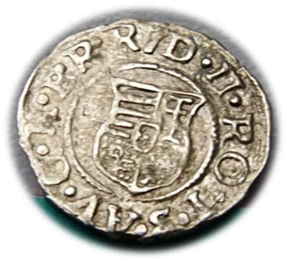 Denar 1585 Rudolf II Habsburg Węgry (2)