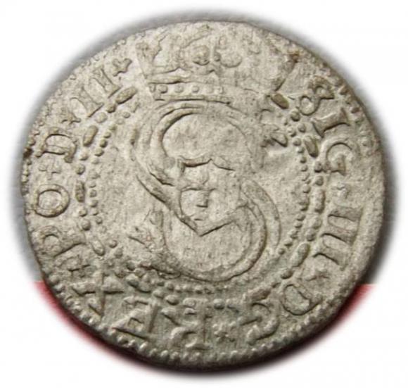 Szeląg 1606 Zygmunt III Waza Ryga (1)