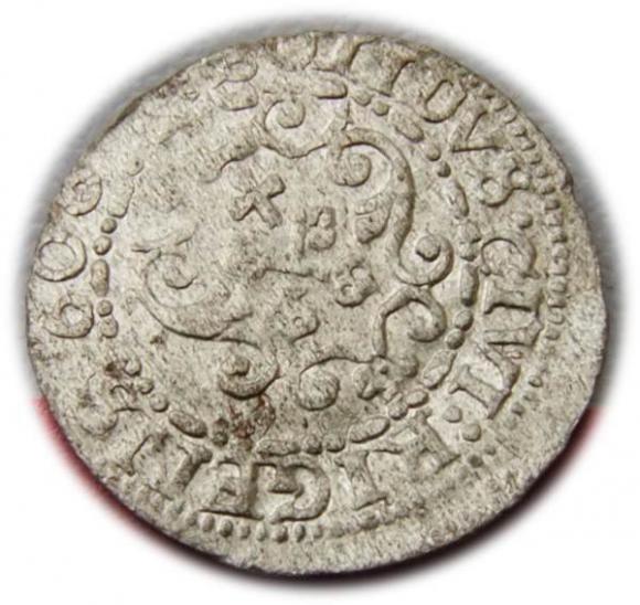 Szeląg 1606 Zygmunt III Waza Ryga (2)