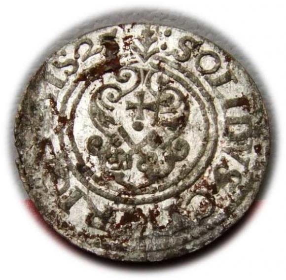 Szeląg 1625 Gustaw Adolf Ryga (2)