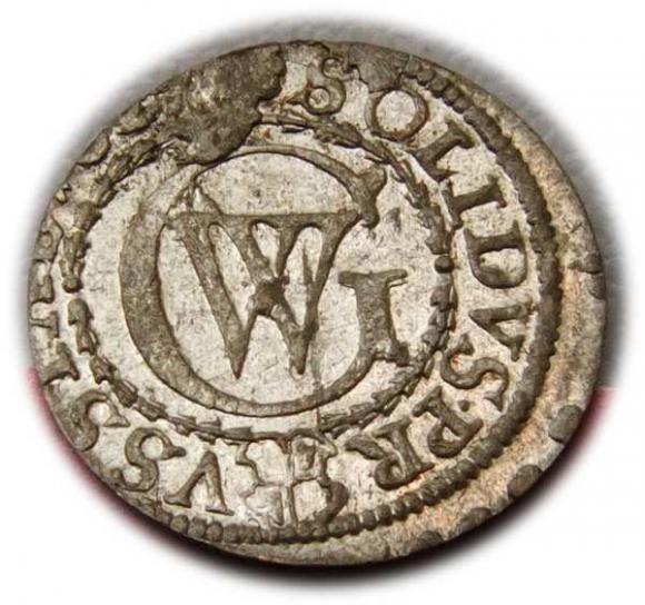 Szeląg 1627 Jerzy Wilhelm Księstwo Pruskie Królewiec (1)