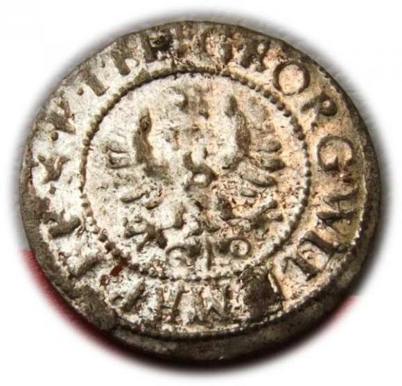 Szeląg 1627 Jerzy Wilhelm Księstwo Pruskie Królewiec (2)
