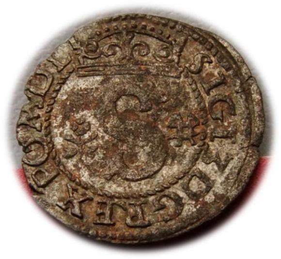 Szeląg 1595 Zygmunt III Waza Wschowa (1)