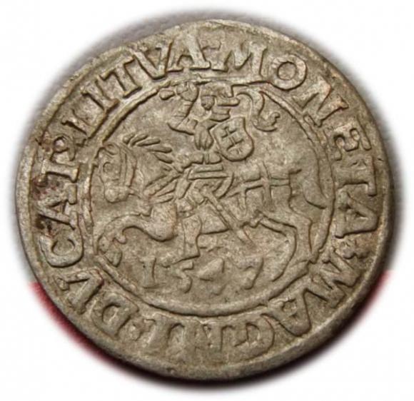 Półgrosz 1547 Zygmunt II August Wilno (1)