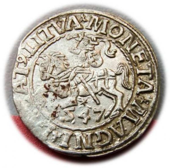 Półgrosz 1547 Zygmunt II August Wilno (1)