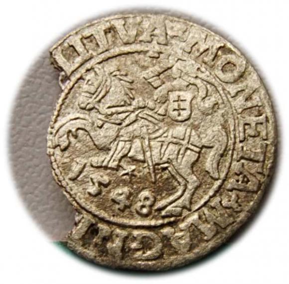 Półgrosz 1548 Zygmunt II August Wilno (1)