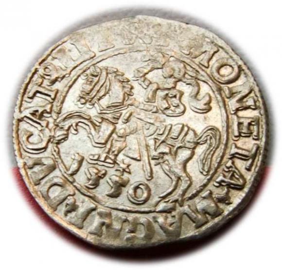 Półgrosz 1550 Zygmunt II August Wilno (1)