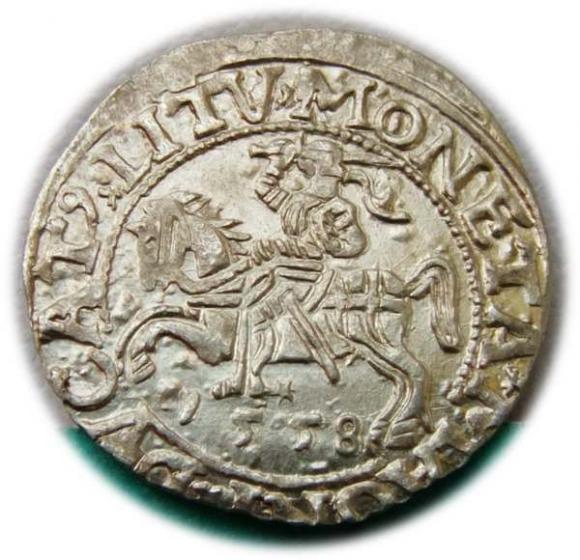 Półgrosz 1558 Zygmunt II August Wilno (1)
