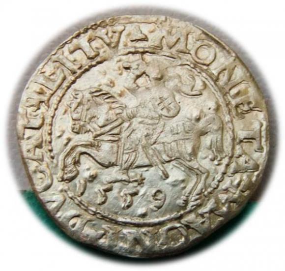 Półgrosz 1559 Zygmunt II August Wilno (1)