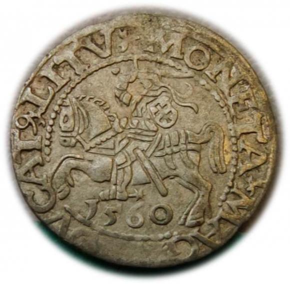 Półgrosz 1560 Zygmunt II August Wilno (1)