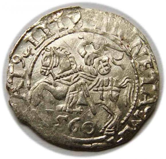 Półgrosz 1560 Zygmunt II August Wilno (1)