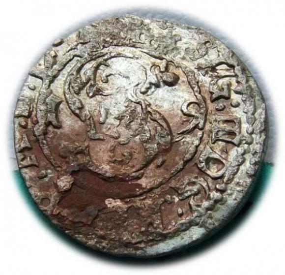 Szeląg 1619 Zygmunt III Waza Wilno (1)