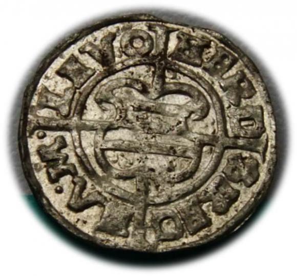 Szeląg 1540 Herman von Bruggenei, Zakon Kawalerów Mieczowych, Ryga  (2)